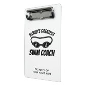 's Werelds grootste swim Coach Birthday cadeauidee Mini Klembord (Angled2)