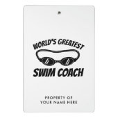 's Werelds grootste swim Coach Birthday cadeauidee Mini Klembord (Achterkant)