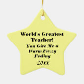 's Werelds grootste tekenaar. Keramisch Ornament (Achterkant)