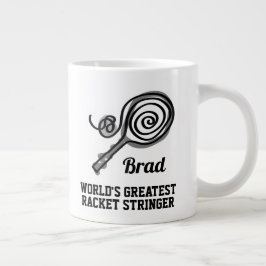 's Werelds grootste tennisracket stringer extra gr Extra Grote Beker