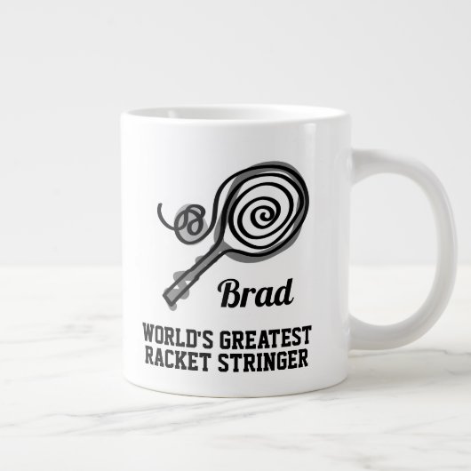 's Werelds grootste tennisracket stringer extra gr Extra Grote Beker (Rechts)