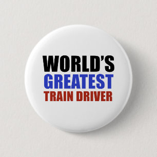 's Werelds grootste TREINBESTUURDER Ronde Button 5,7 Cm