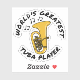 'S Werelds Grootste Tuba Speler, Brass Musician Fu Sticker