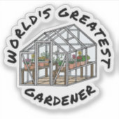 'S Werelds grootste tuinman, grappig tuinieren Sticker (Voorkant)