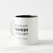  's werelds grootste UX-ontwerper Tweekleurige Koffiemok (Voorkant links)