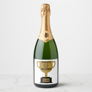 's Werelds grootste Vaderdag mousserende wijnlabel Sparkling Wijnetiket