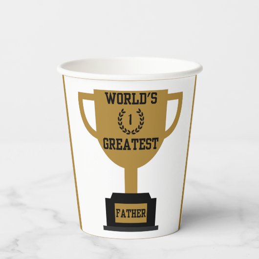 's Werelds grootste Vaderdag papieren bekers (Achterkant)