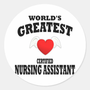 's Werelds grootste verpleegkundige assistent Ronde Sticker