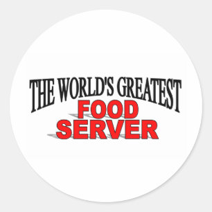 's Werelds grootste voedselserver Ronde Sticker