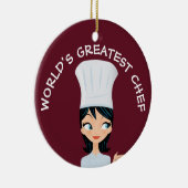 's Werelds grootste Vrouw keramisch sieraad Ornament (Rechts)