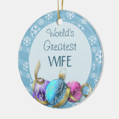 's Werelds grootste vrouw kerst Keramisch Ornament (Links)