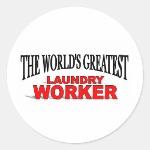 's Werelds grootste wasmachine Ronde Sticker