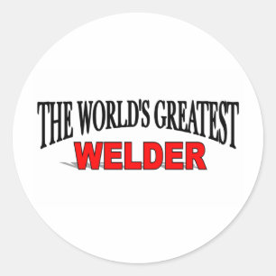 's Werelds grootste Welder Ronde Sticker