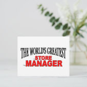 's Werelds grootste winkelmanager Briefkaart (Staand voorkant)