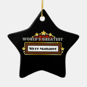 's Werelds grootste winkelmanager Keramisch Ornament