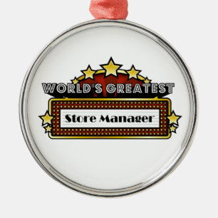 's Werelds grootste winkelmanager Metalen Ornament