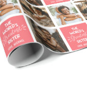 's Werelds grootste zuster Foto Collage Cadeaupapier (Rol Hoek)