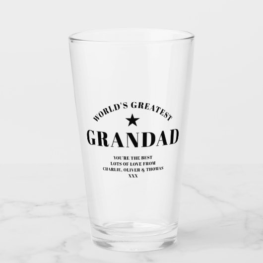 's Werelds grootste zwarte, speciaal gepersonalise Glas (Voorkant)