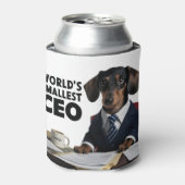 's Werelds kleinste CEO, schattige grappige teckel Blikjeskoeler (Blikje Voorkant)