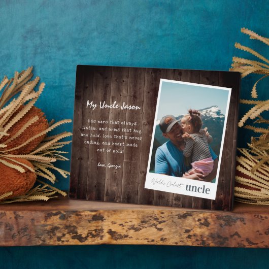 's Werelds koelste oom | Moderne foto Plaque Fotoplaat (Zijkant)