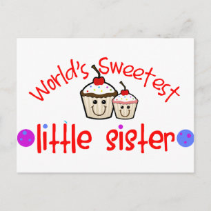 's Werelds liefste kleine zuster Cupcakes Briefkaart