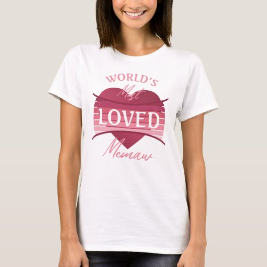 's Werelds meest geliefde Memaw T-shirt (Voorkant)