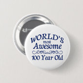 's Werelds meest Geweldige 100-jarige Ronde Button 5,7 Cm (Voorkant /achterkant)