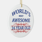 's Werelds meest Geweldige 16-jarige Keramisch Ornament (Rechts)