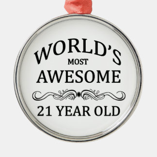 's Werelds meest Geweldige 21-jarige Metalen Ornament