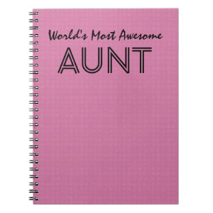 's Werelds meest Geweldige AUNT Pink Squares patro Notitieboek