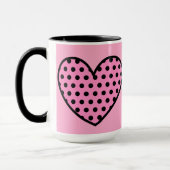 's Werelds meest Geweldige BEDRAG Polka Dot Hearts Mok (Links)