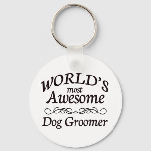 's Werelds meest Geweldige Dog Groomer Sleutelhanger