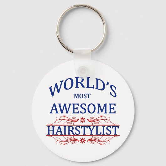 's Werelds meest Geweldige Haarstylist Sleutelhanger (Voorkant)