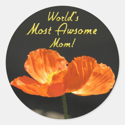 's Werelds meest Geweldige moeder Ronde Sticker (Voorkant)