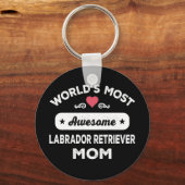's Werelds meest Geweldige moeder van labrador Ret Sleutelhanger (Voorkant)