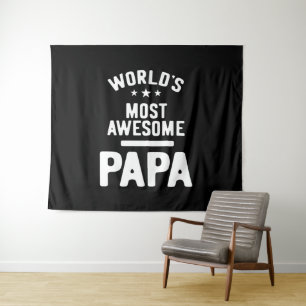 's Werelds meest Geweldige papa-pater cadeau Wandkleed
