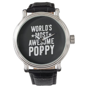 's Werelds meest Geweldige papaver   vader opa Horloge
