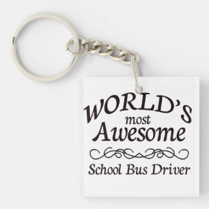 's Werelds meest Geweldige schoolbuschauffeur Sleutelhanger
