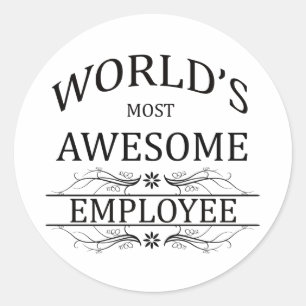 's Werelds meest Geweldige werknemer Ronde Sticker