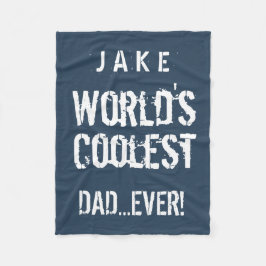 's Werelds meest koelste DAD Blue en White Stars J Fleece Deken