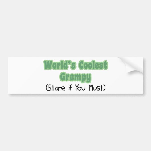 's Werelds meest koelste grijze Bumpersticker (Voorkant)