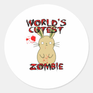 's Werelds meest kutste Zombie Ronde Sticker