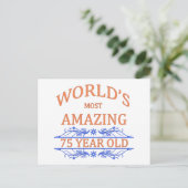 's Werelds meest wonderbaarlijke 75-jarige Briefkaart (Staand voorkant)
