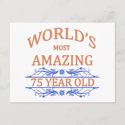 's Werelds meest wonderbaarlijke 75-jarige Briefkaart (Voorkant)
