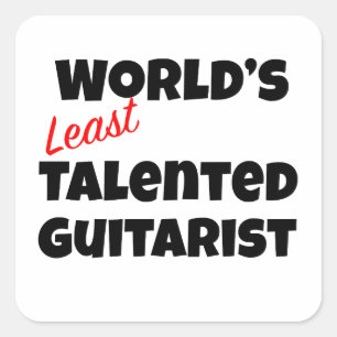 's Werelds minst getalenteerde gitarist Vierkante Sticker