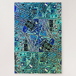 'S WERELDS MOEILIJKSTE MODERNE KARTONNEN ZELF G L LEGPUZZEL