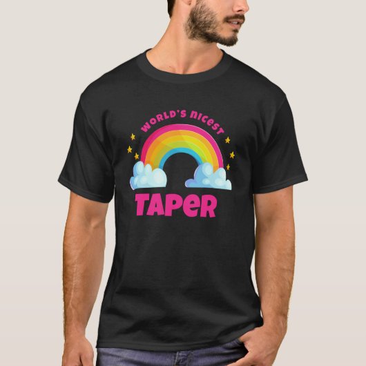 's Werelds mooiste Taper Rainbow Retro Taper T-shirt (Voorkant)