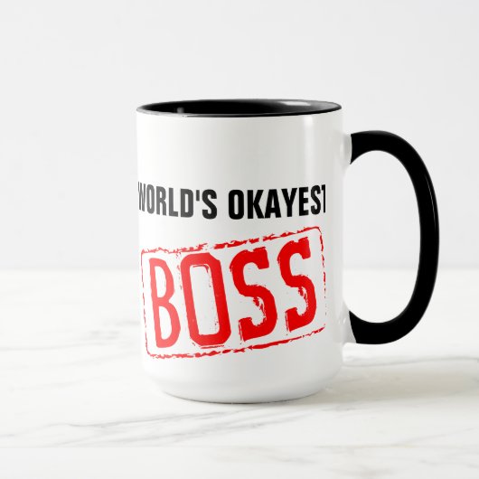 's Werelds Okayest Boss Coffee Mok (Rechts)