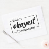 's Werelds Okayest Toastmaster Rechthoekige Sticker (Envelop)
