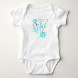 'S Werelds Schattigee wekker Grappig Quote Blue Bo Romper